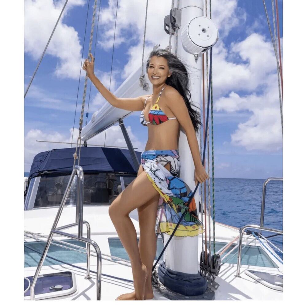 Swiminista X James Peter Henry Superb Long Sarong Sydney Opera House Print New